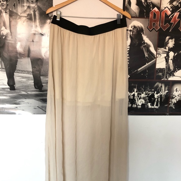 xhilaration boho cream white flowy skirt - Picture 1 of 4